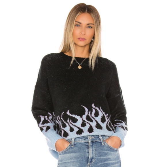 superdown Sweaters - NEW Superdown Rita Oversized Flame Sweater B15